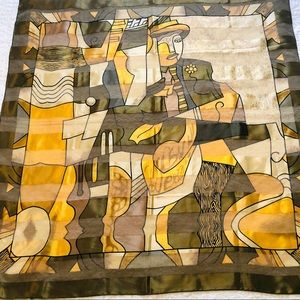Art Deco style large scarf or wrap